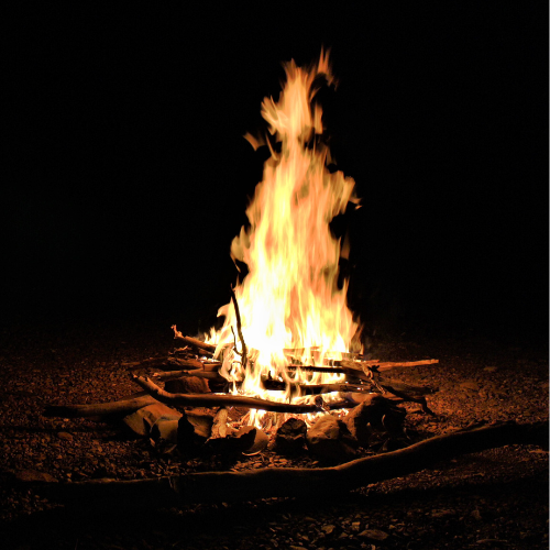 The magic of the campfire when camping